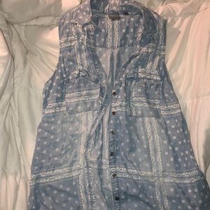 Soho jeans button up casual top